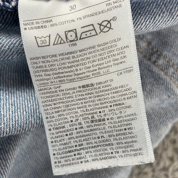 Gap Jeans Womens 30 Girlfriend Mid Rise Straight Ankle Medium Wash Stretch Denim - Picture 16 of 16